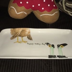 Rae Dunn Thanksgiving Turkey Pilgrim Platter